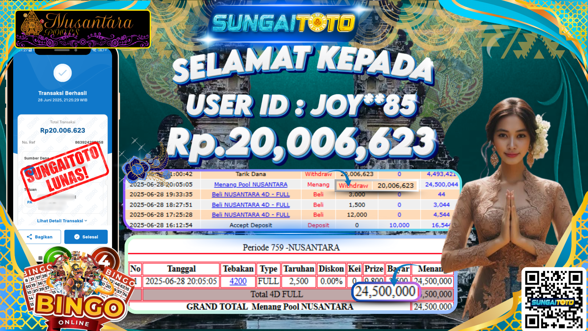 SUNGAITOTO : Situs Togel Terpercaya dengan Permainan Toto 4D & Pembayaran Pasti Lunas